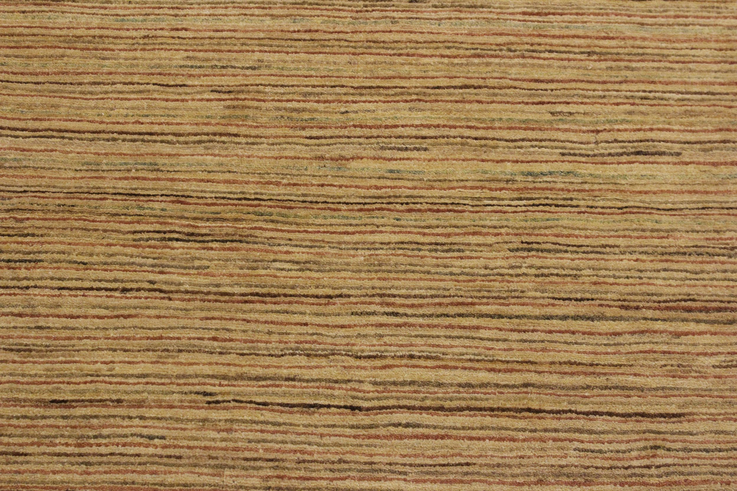 handmade Modern Gabbeh Beige Rust Hand Knotted RECTANGLE 100% WOOL area rug 4' x 6'