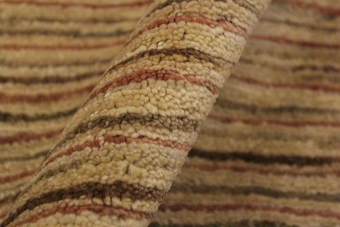handmade Modern Gabbeh Beige Rust Hand Knotted RECTANGLE 100% WOOL area rug 4' x 6'