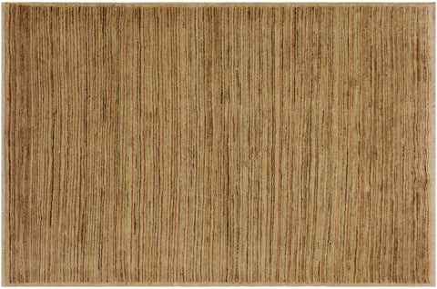 handmade Modern Gabbeh Beige Rust Hand Knotted RECTANGLE 100% WOOL area rug 4' x 6'