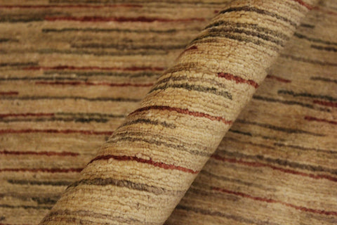 handmade Modern Gabbeh Beige Rust Hand Knotted RECTANGLE 100% WOOL area rug 4' x 6'