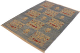 handmade Transitional Kafkaz Lt. Blue Lt. Blue Hand Knotted RECTANGLE 100% WOOL area rug 4 x 6