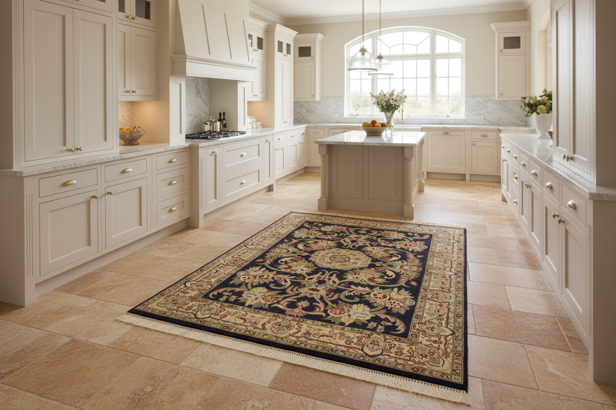 handmade Traditional Anarlaki Blue Beige Hand Knotted RECTANGLE 100% WOOL area rug 4x6