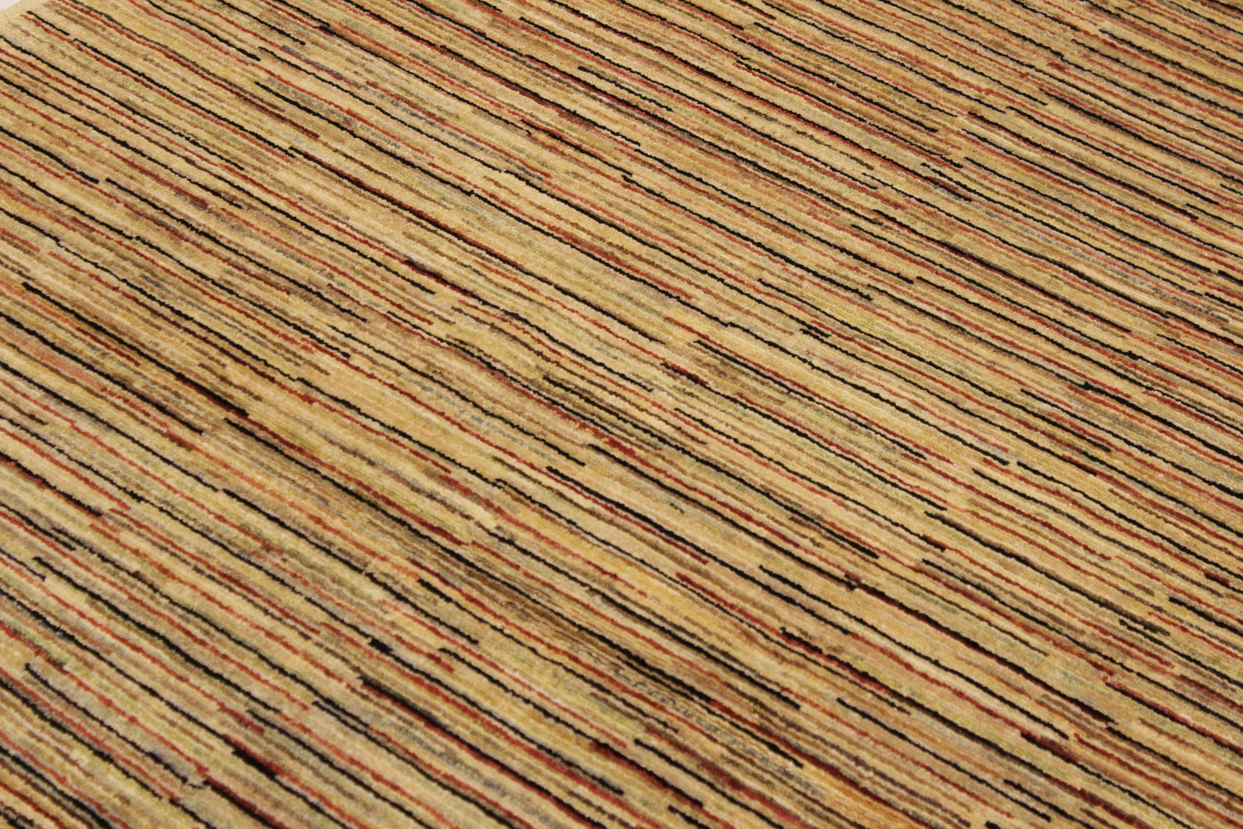 handmade Modern Gabbeh Beige Rust Hand Knotted RECTANGLE 100% WOOL area rug 4' x 6'