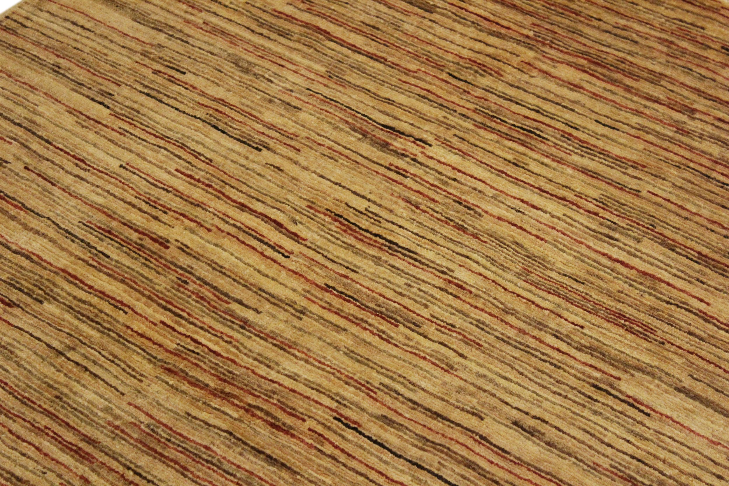 handmade Modern Gabbeh Beige Brown Hand Knotted RECTANGLE 100% WOOL area rug 4' x 5'