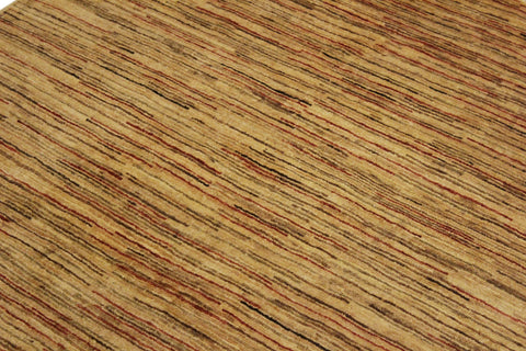 handmade Modern Gabbeh Beige Brown Hand Knotted RECTANGLE 100% WOOL area rug 4' x 5'
