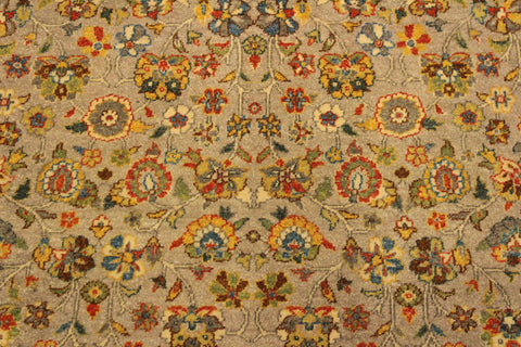 handmade Traditional Design Lt. Gray Lt. Green Hand Knotted RECTANGLE 100% WOOL area rug 4' x 6'