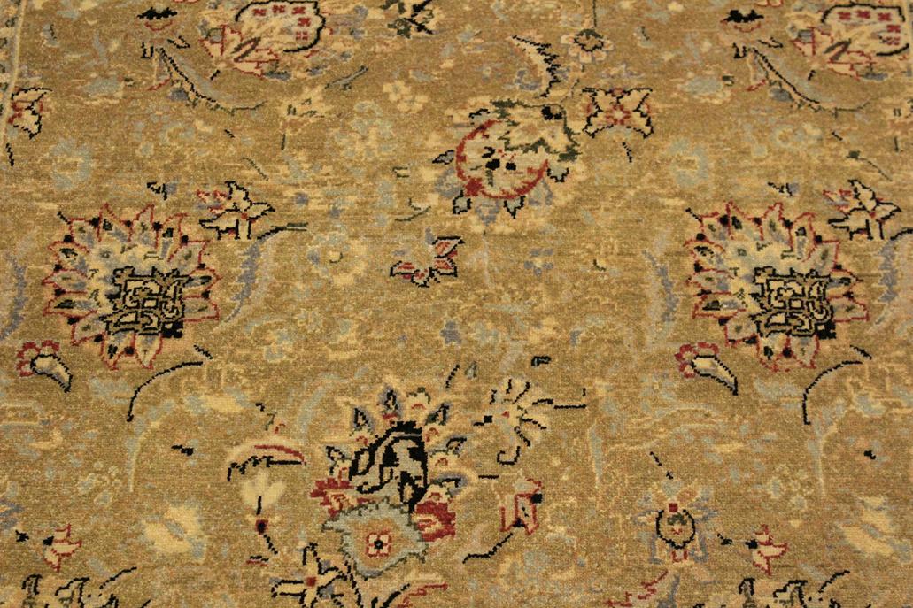 handmade Traditional Design Gold Gray Hand Knotted RECTANGLE 100% WOOL area rug 4'X6'