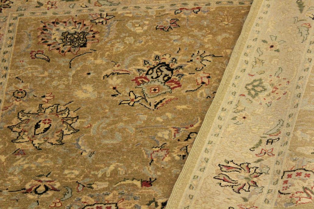 handmade Traditional Design Gold Gray Hand Knotted RECTANGLE 100% WOOL area rug 4'X6'