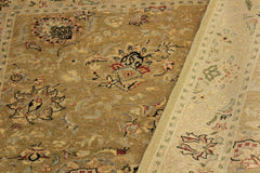 handmade Traditional Design Gold Gray Hand Knotted RECTANGLE 100% WOOL area rug 4'X6'