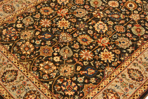 handmade Traditional Design Brown Lt. Tan Hand Knotted RECTANGLE 100% WOOL area rug 4' x 6'