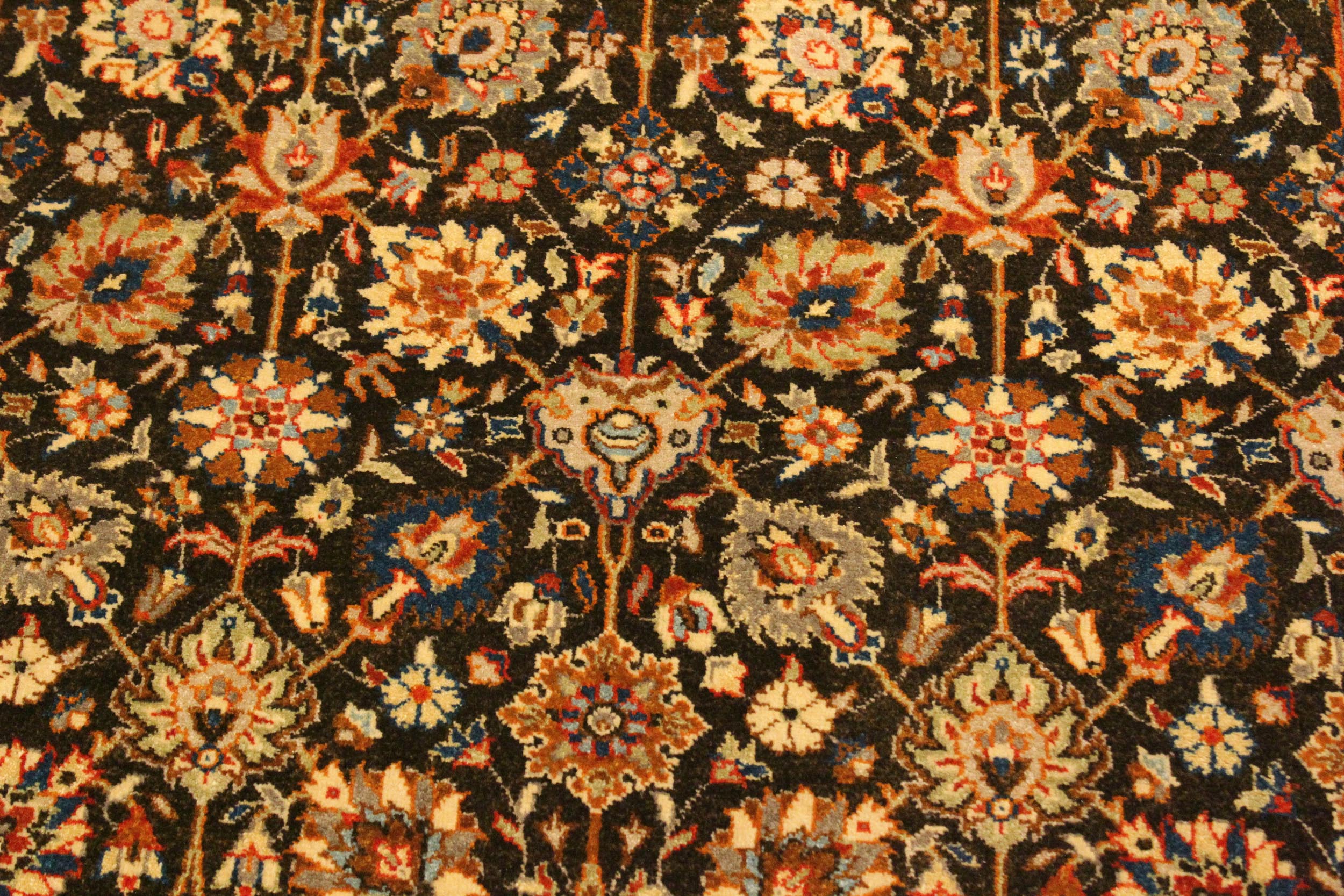 handmade Traditional Design Brown Lt. Tan Hand Knotted RECTANGLE 100% WOOL area rug 4' x 6'