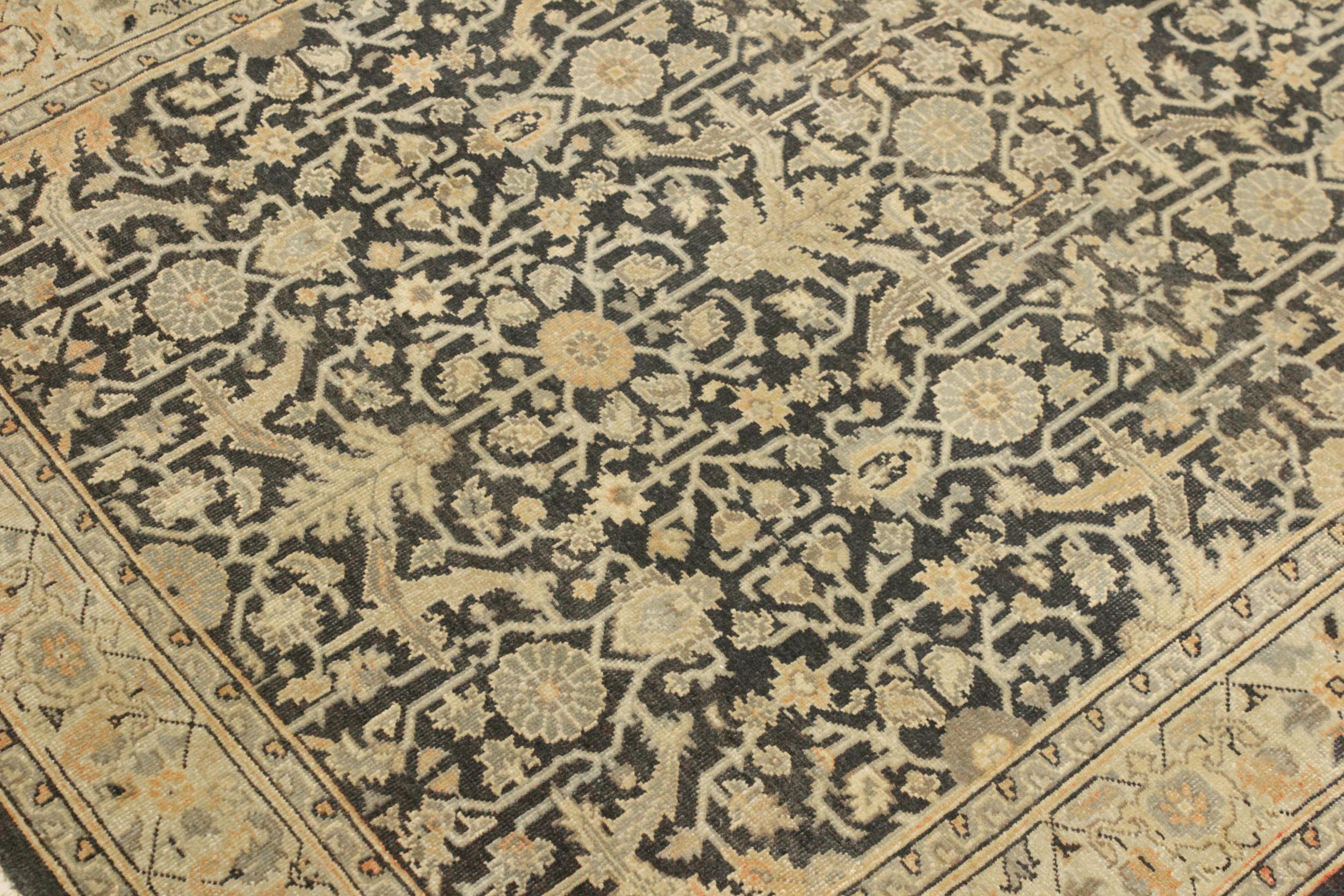 handmade Traditional Kafkaz Charcoal Beige Hand Knotted RECTANGLE 100% WOOL area rug 4x6