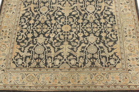 handmade Traditional Kafkaz Charcoal Beige Hand Knotted RECTANGLE 100% WOOL area rug 4x6