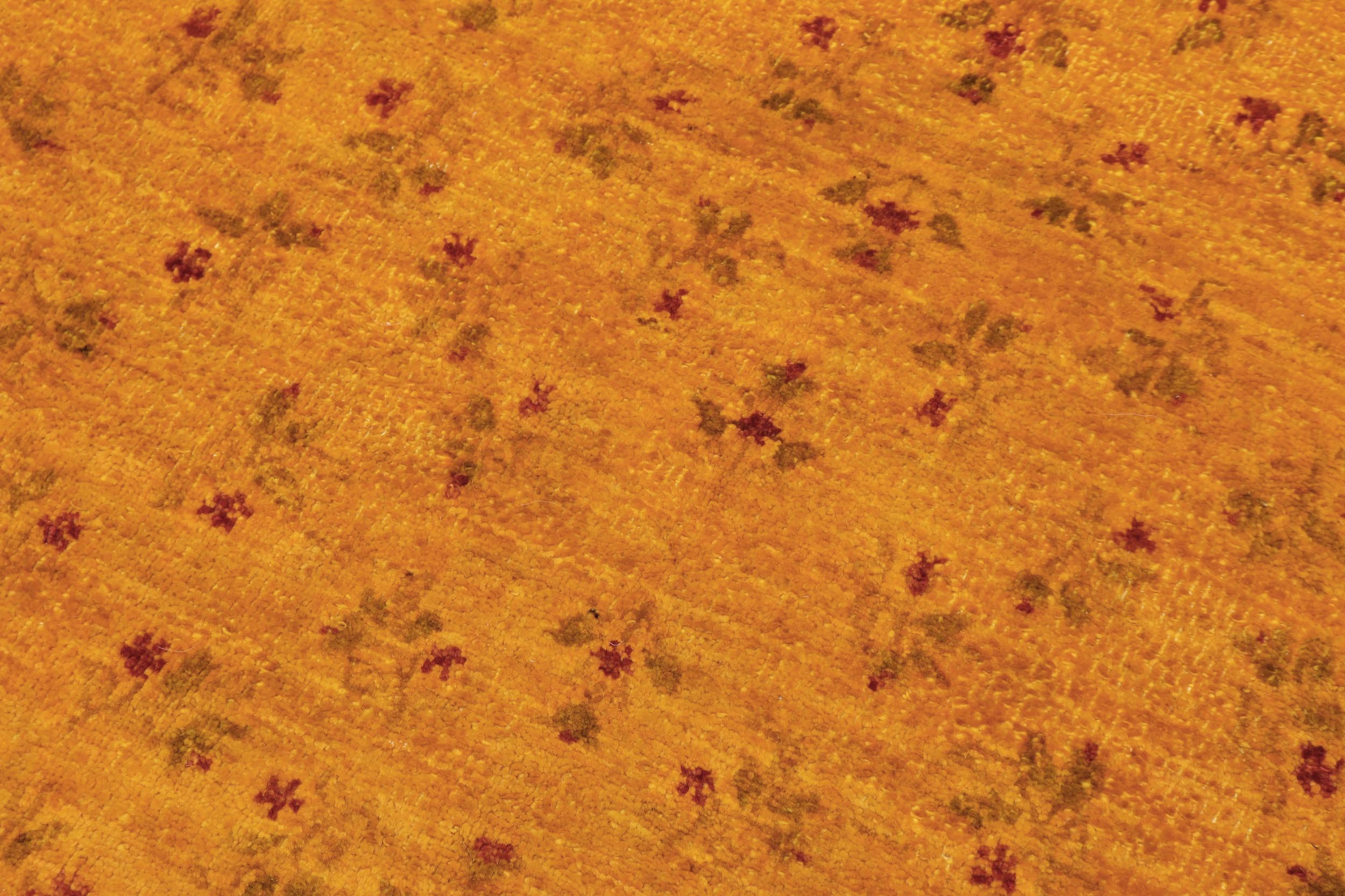 handmade Over Dyed Over Dyed Gold Red Hand Knotted RECTANGLE 100% WOOL area rug 4' x 6'