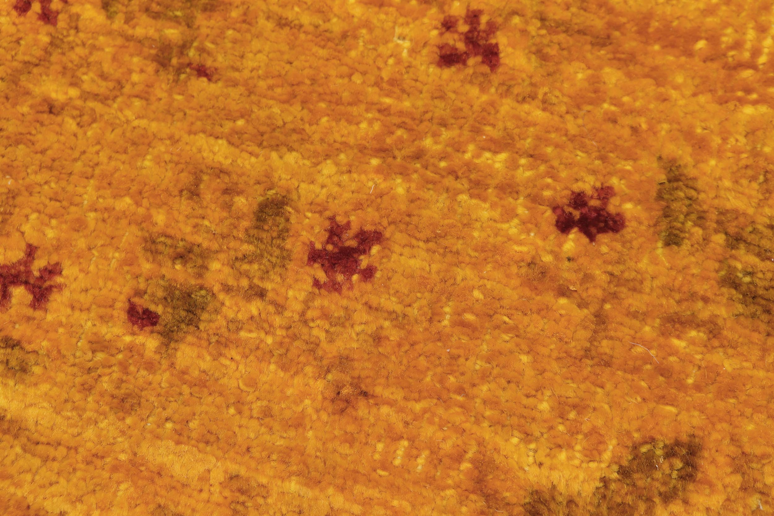 handmade Over Dyed Over Dyed Gold Red Hand Knotted RECTANGLE 100% WOOL area rug 4' x 6'