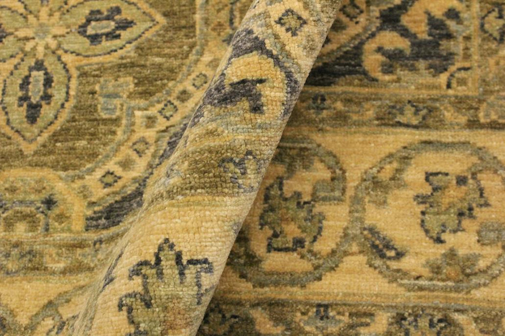 handmade Transitional Kafkaz Bluish Gray Tan Hand Knotted RECTANGLE 100% WOOL area rug 4X6