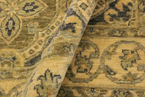 handmade Transitional Kafkaz Bluish Gray Tan Hand Knotted RECTANGLE 100% WOOL area rug 4X6