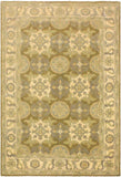 handmade Transitional Kafkaz Lt. Green Ivory Hand Knotted RECTANGLE 100% WOOL area rug 4 x 6