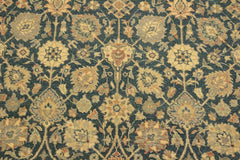 handmade Transitional Design Teal Blue Ivory Hand Knotted RECTANGLE 100% WOOL area rug 4'X6'