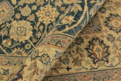 handmade Transitional Design Teal Blue Ivory Hand Knotted RECTANGLE 100% WOOL area rug 4'X6'