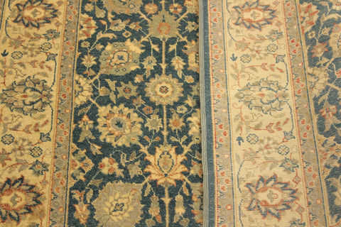 handmade Transitional Design Teal Blue Ivory Hand Knotted RECTANGLE 100% WOOL area rug 4' x 6'