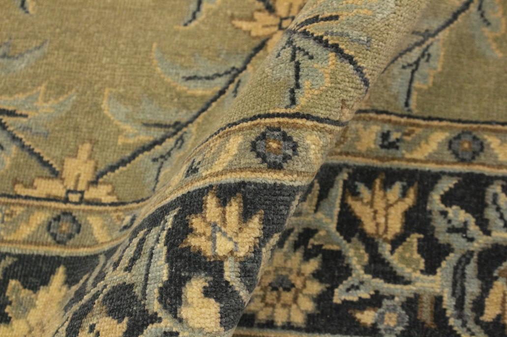 handmade Transitional Design Lt. Green Charcoal Hand Knotted RECTANGLE 100% WOOL area rug 4'X6'