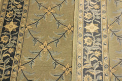 handmade Transitional Design Lt. Green Charcoal Hand Knotted RECTANGLE 100% WOOL area rug 4'X6'