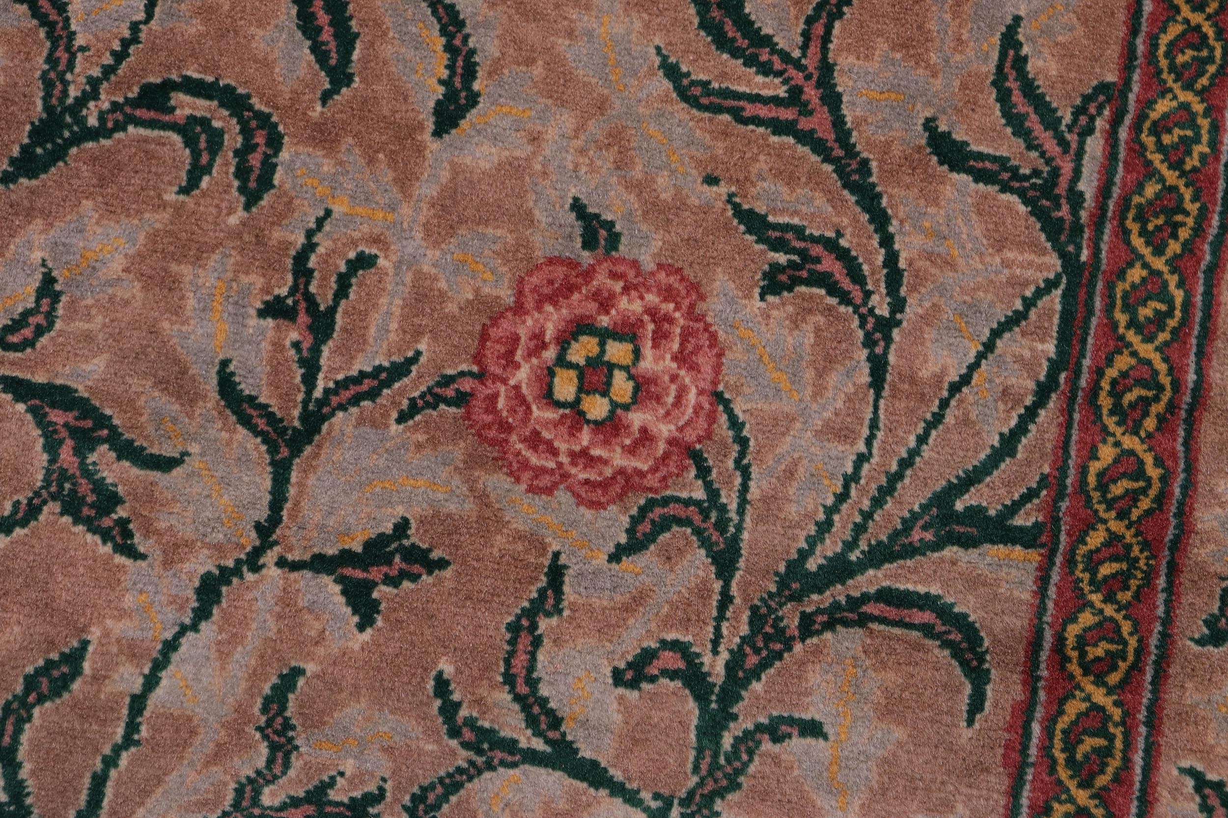 handmade Transitional Jasmain Lt. Brown Lt. Brown Hand Knotted RECTANGLE 100% WOOL area rug 4x6