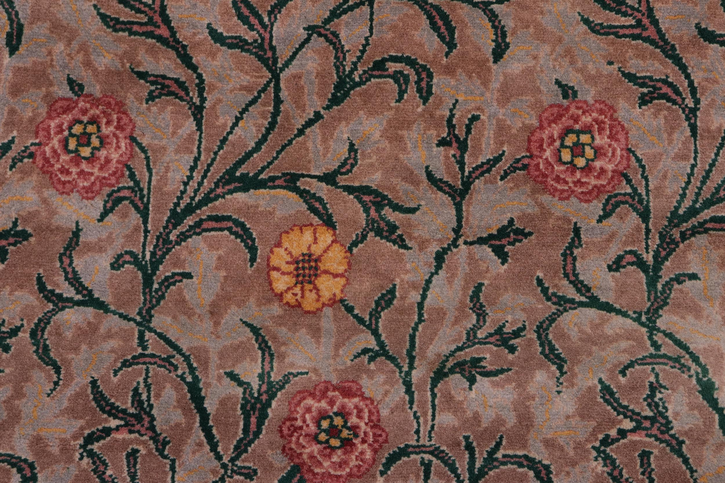handmade Transitional Jasmain Lt. Brown Lt. Brown Hand Knotted RECTANGLE 100% WOOL area rug 4x6