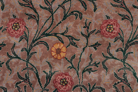 handmade Transitional Jasmain Lt. Brown Lt. Brown Hand Knotted RECTANGLE 100% WOOL area rug 4x6