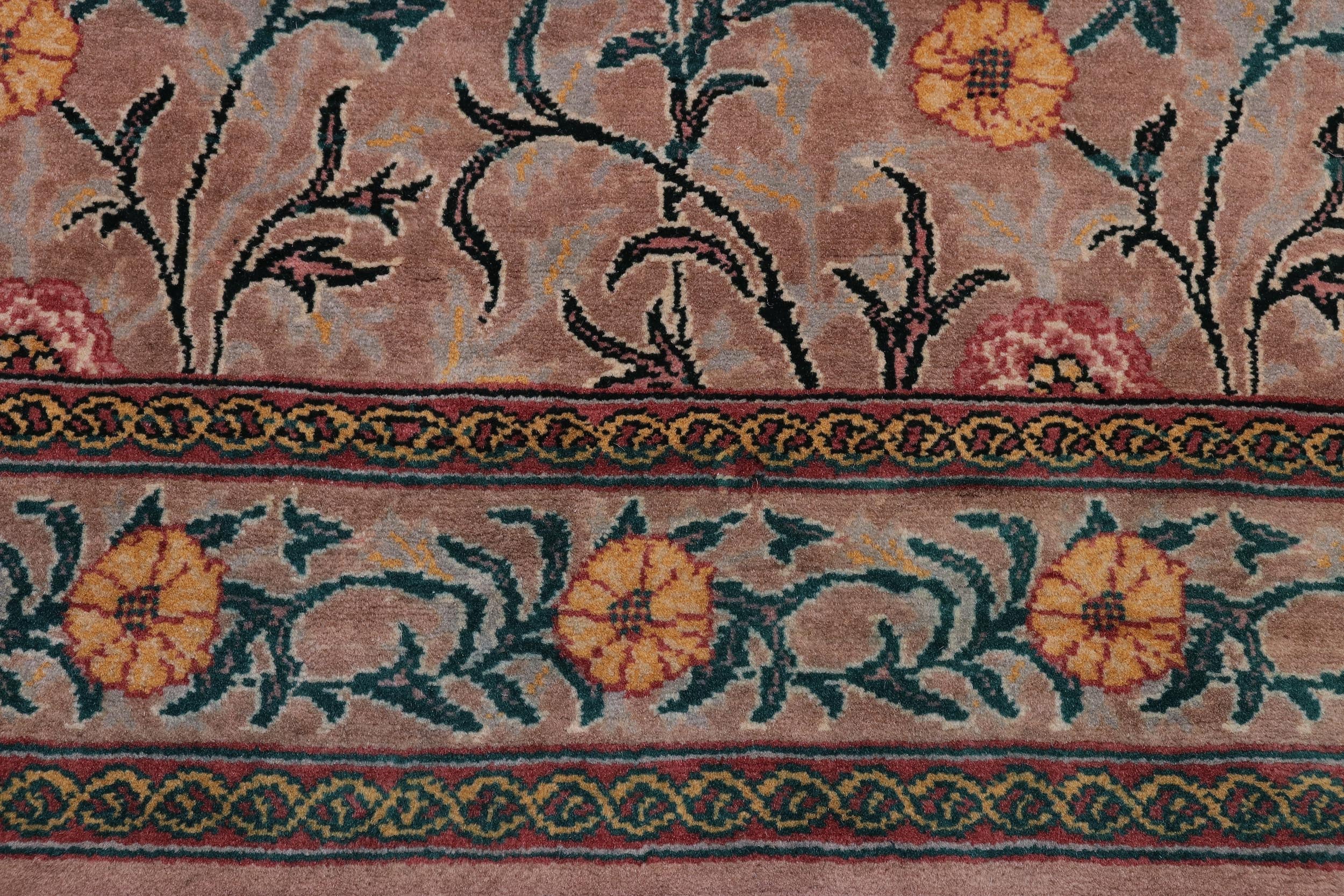 handmade Transitional Jasmain Lt. Brown Lt. Brown Hand Knotted RECTANGLE 100% WOOL area rug 4x6