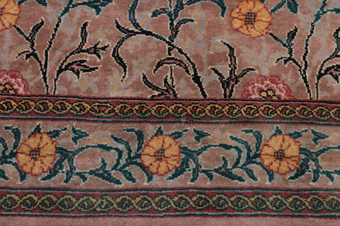 handmade Transitional Jasmain Lt. Brown Lt. Brown Hand Knotted RECTANGLE 100% WOOL area rug 4x6
