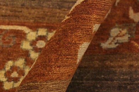 handmade Modern Gabbeh Brown Rust Hand Knotted RECTANGLE 100% WOOL area rug 4' x 6'