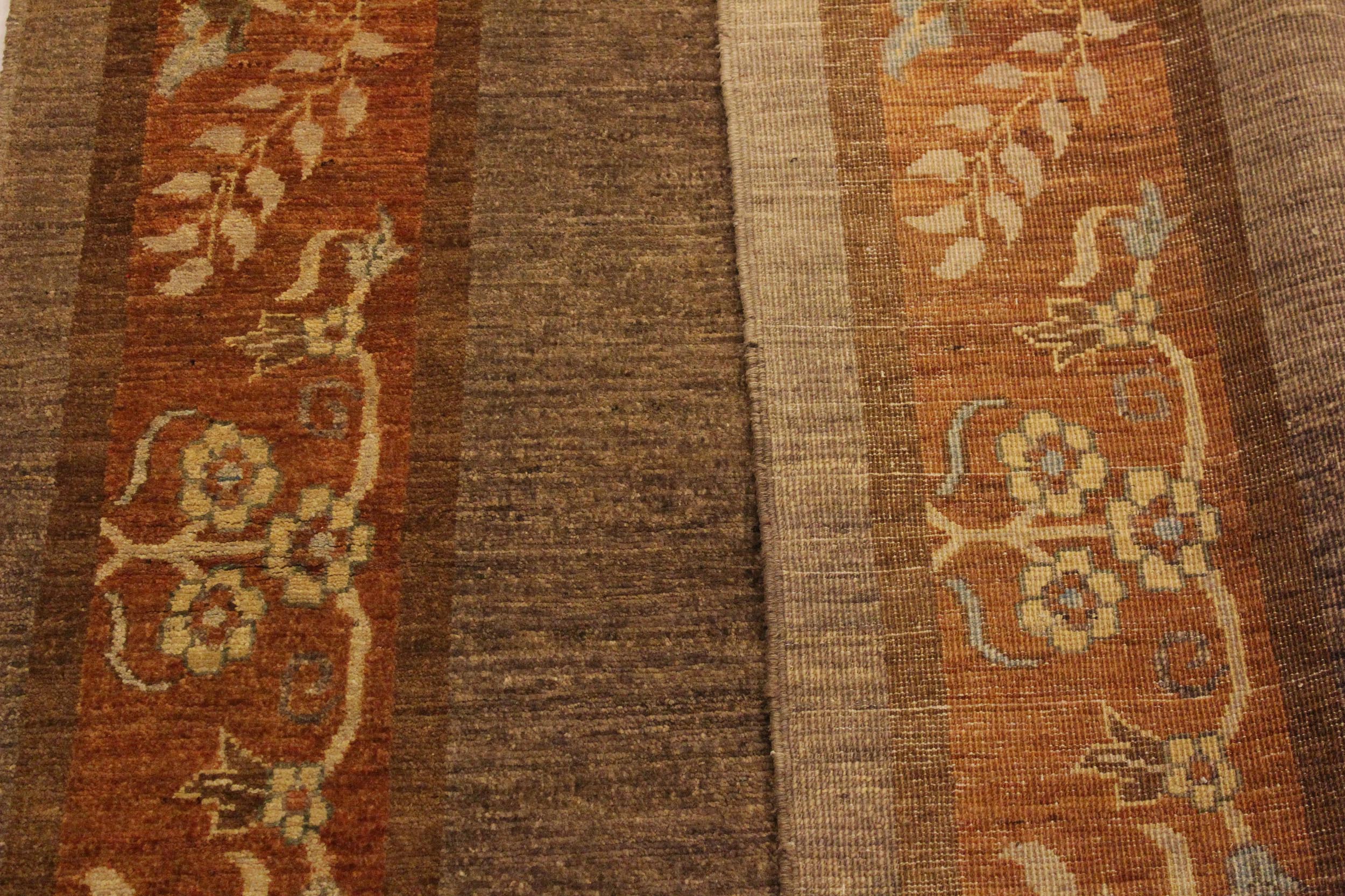 handmade Modern Gabbeh Brown Rust Hand Knotted RECTANGLE 100% WOOL area rug 4' x 6'