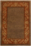 handmade Modern Gabbeh Brown Rust Hand Knotted RECTANGLE 100% WOOL area rug 4 x 6