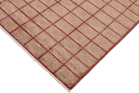 handmade Modern Gabbeh Tan Aubergine Hand Knotted RECTANGLE 100% WOOL area rug 8' x 10'