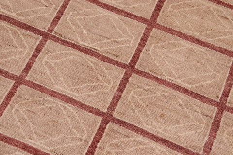 handmade Modern Gabbeh Tan Aubergine Hand Knotted RECTANGLE 100% WOOL area rug 8' x 10'