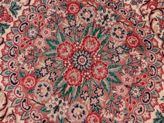 handmade Traditional Kashan Green Beige Hand Knotted RECTANGLE 100% WOOL area rug 8x10