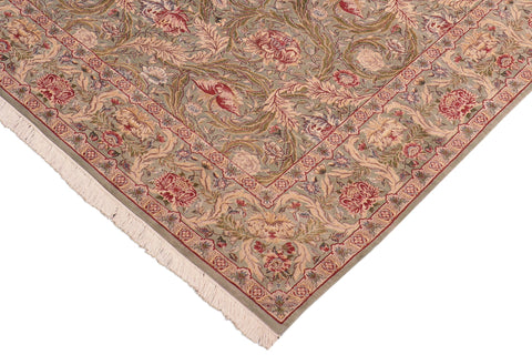 handmade Transitional Marry Gold Green Red Hand Knotted RECTANGLE 100% WOOL area rug 8x10