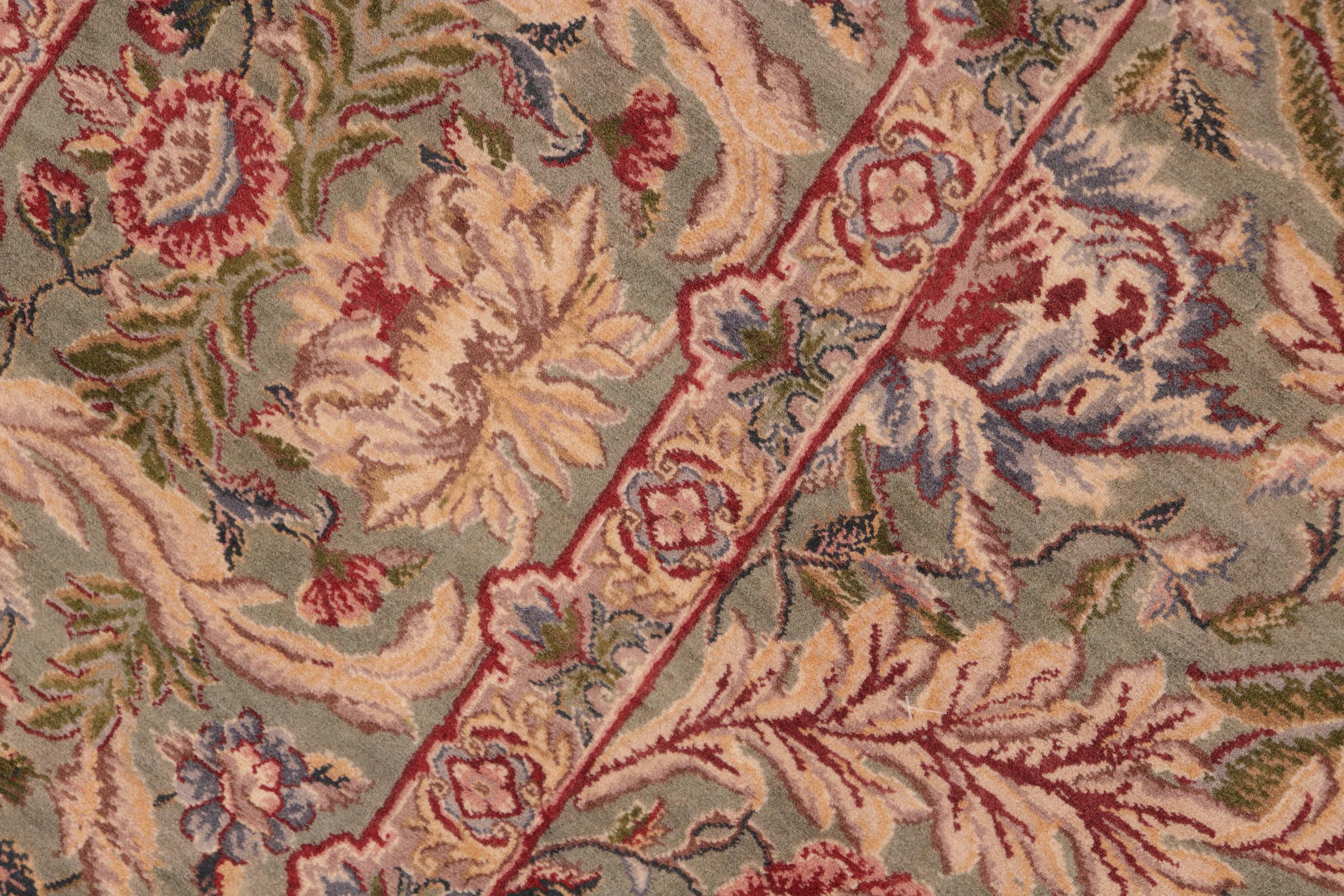 handmade Transitional Marry Gold Green Red Hand Knotted RECTANGLE 100% WOOL area rug 8x10