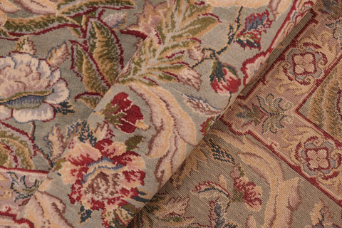 handmade Transitional Marry Gold Green Red Hand Knotted RECTANGLE 100% WOOL area rug 8x10