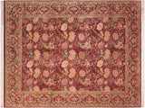 handmade Traditional Spring Red Brown Hand Knotted RECTANGLE 100% WOOL area rug 8x10