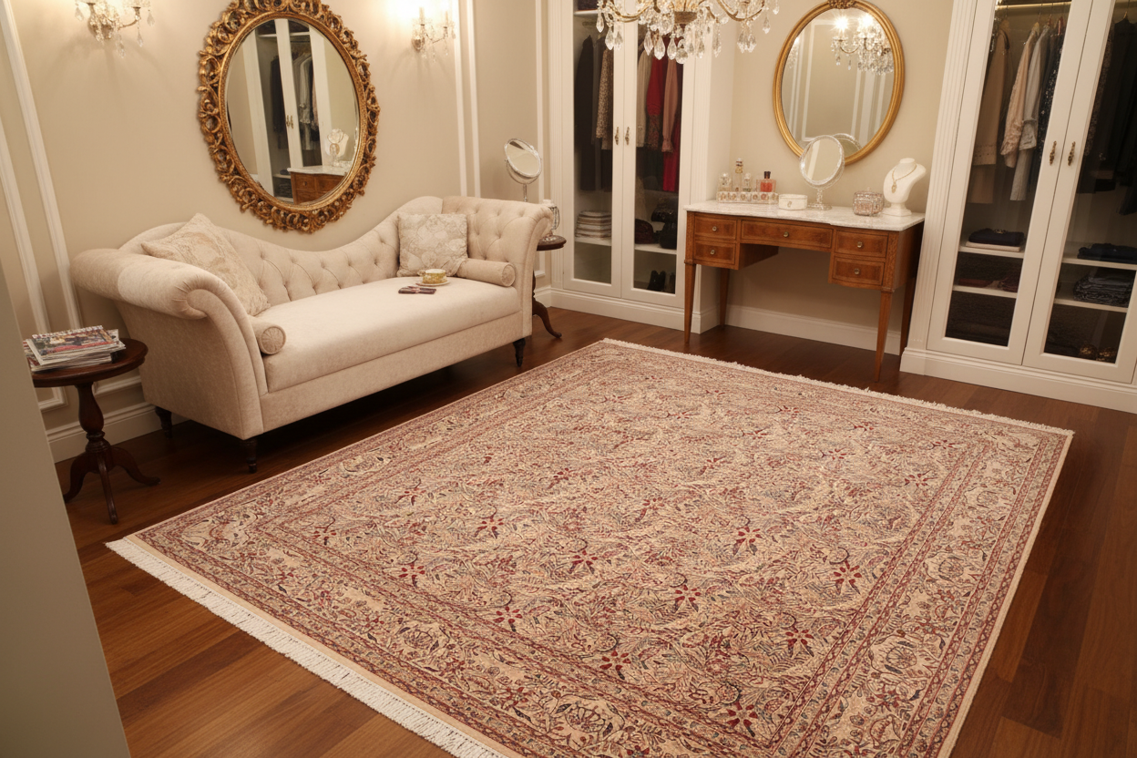 handmade Transitional Nagi Beige Red Hand Knotted RECTANGLE 100% WOOL area rug 8x11
