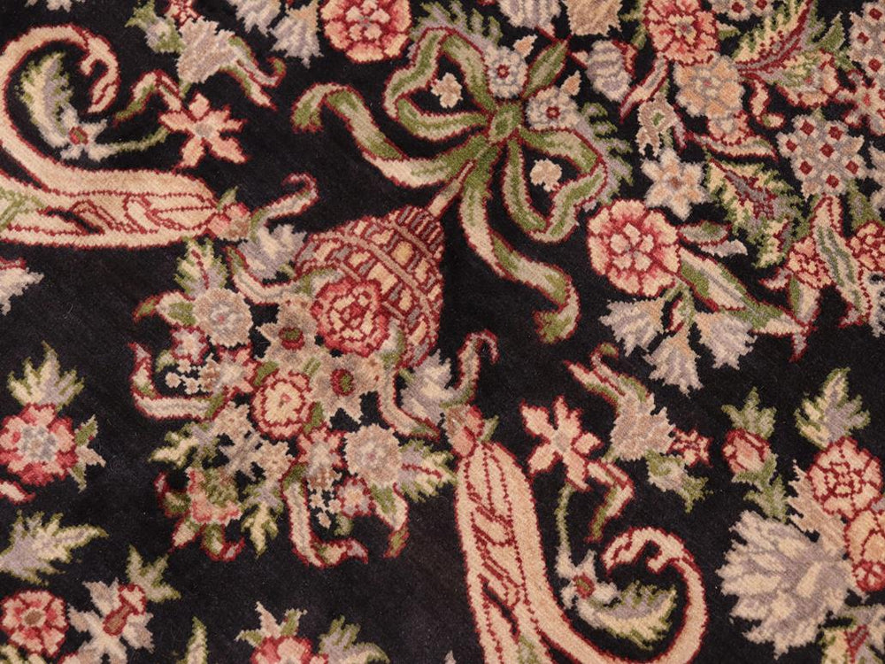 handmade Traditional Tamour Black Beige Hand Knotted RECTANGLE 100% WOOL area rug 8x10