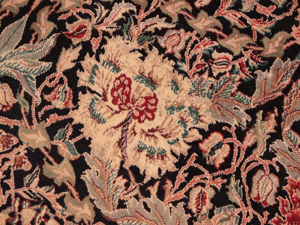 handmade Traditional William Black Beige Hand Knotted RECTANGLE 100% WOOL area rug 8x10