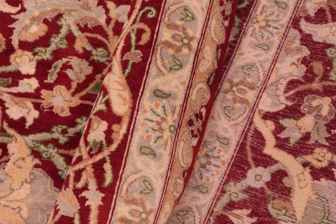 handmade Traditional Kashan Red Gold Hand Knotted RECTANGLE 100% WOOL area rug 8x10