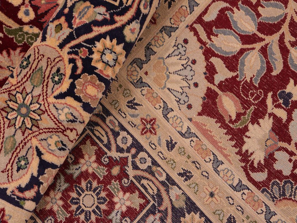 handmade Traditional Shahid Red Blue Hand Knotted RECTANGLE 100% WOOL area rug 8x10