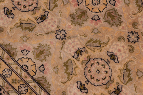 handmade Transitional Gulzar Gold Black Hand Knotted RECTANGLE 100% WOOL area rug 8x10