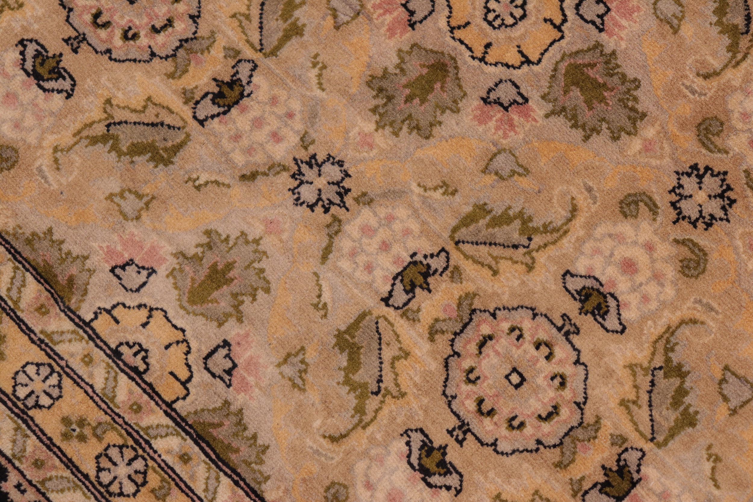 handmade Transitional Gulzar Gold Black Hand Knotted RECTANGLE 100% WOOL area rug 8x10