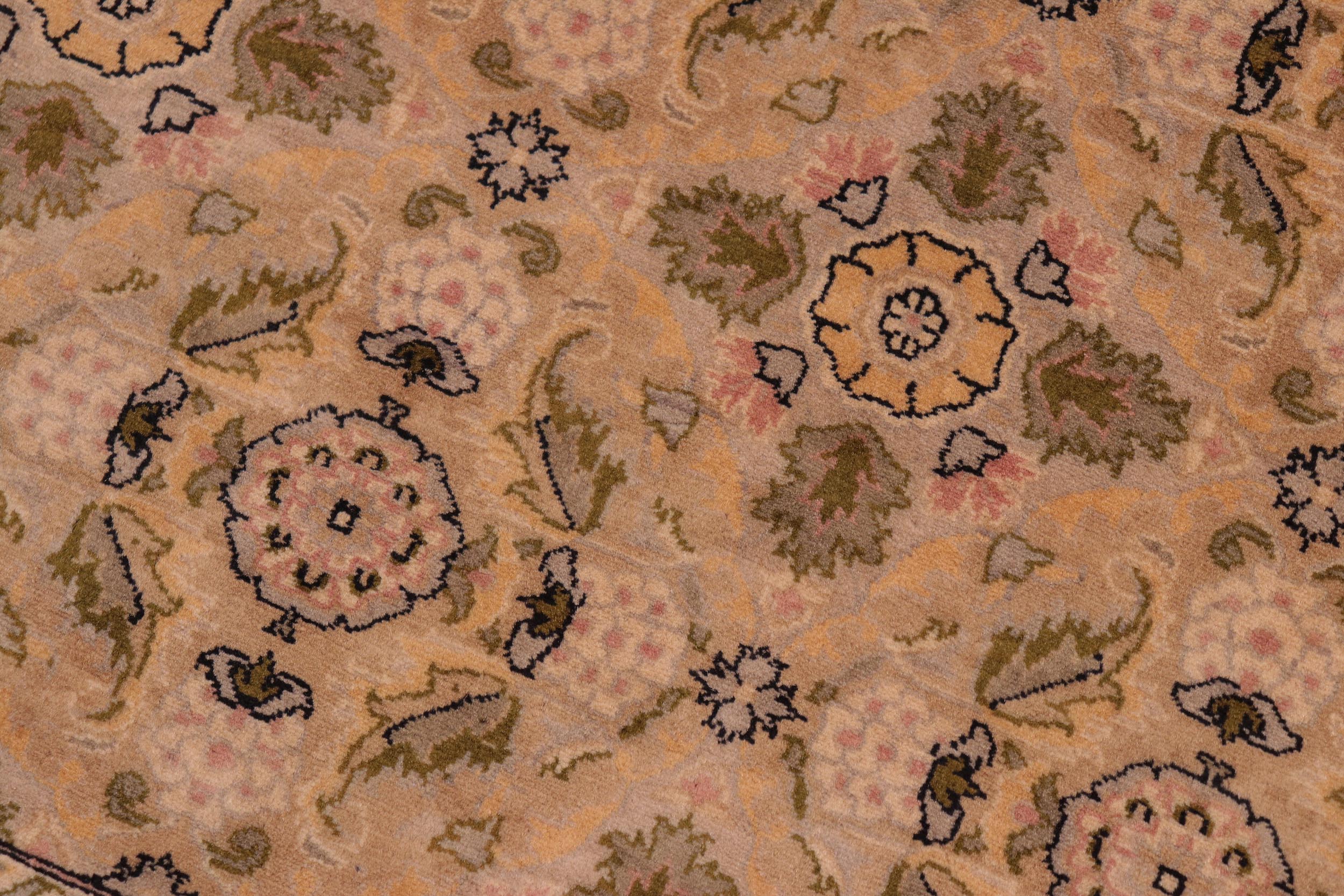 handmade Transitional Gulzar Gold Black Hand Knotted RECTANGLE 100% WOOL area rug 8x10